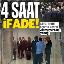 Olaylı Galatasaray-Fenerbahçe derbisinde ifade zamanı! Fenerbahçeli isimler için flaş karar! Aralarında İsmail Kartal’ın oğlu da var