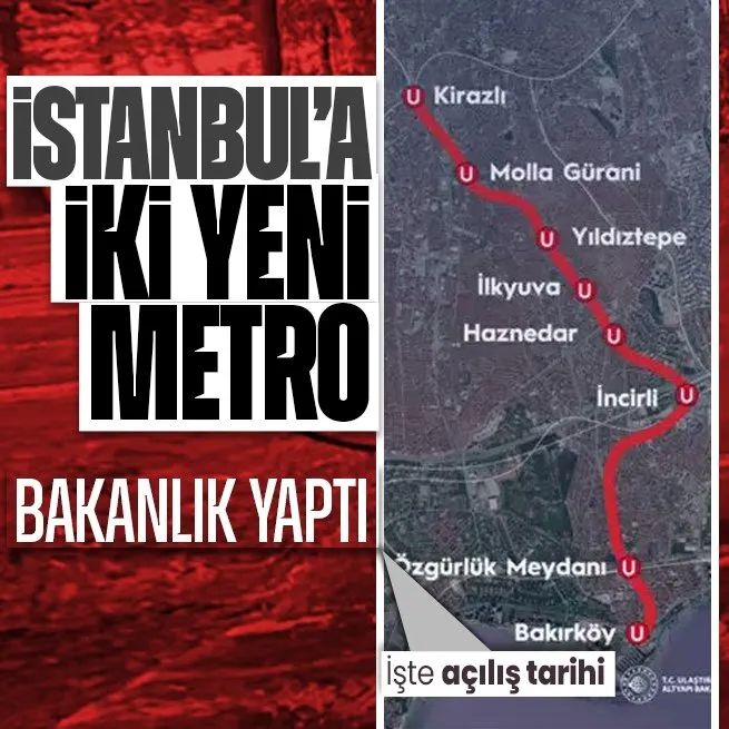 Ulaştırma ve Altyapı Bakanı Abdulkadir Uraloğlu açıkladı: İstanbulda iki metro hattı daha bu ay hizmete açılacak