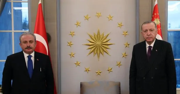 Son dakika: Başkan Erdoğan TBMM Başkanı Mustafa Şentop’u kabul etti