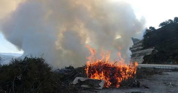 Mersin'de bir depoda yangın!