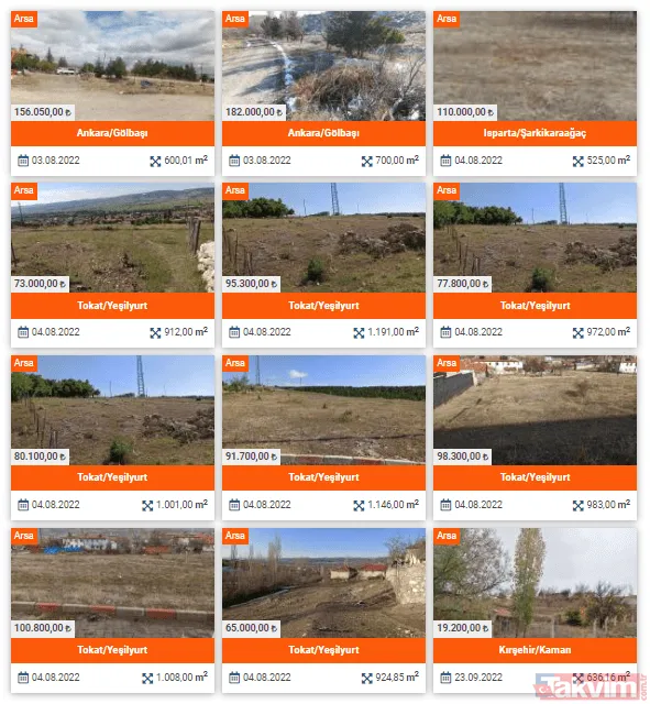 Gören şaştı kaldı! Milli Emlak'tan 20-100 bin TL arası satılık İMARLI arsalar! 500-600-700 m2 sudan ucuz hazine arazisi fiyatları! Ankara, Kütahya, Uşak... - 3