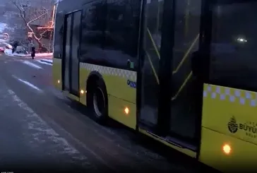 İstanbul’da kar etkisini gösterdi İETT otobüsleri yolda kaldı... Tuzlama bile yok