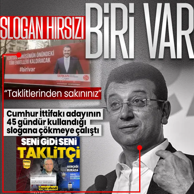 CHPden yeni hırsızlık! İmamoğlunun seçim şarkısında geçen Biri var sloganı çalıntı çıktı! Cumhur İttifakı adayı Serkan Toperden çok sert tepki