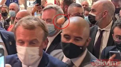 Fransa Cumhurbaşkanı Emmanuel Macron fuar ziyaretinde yumurtalı saldırıya uğradı