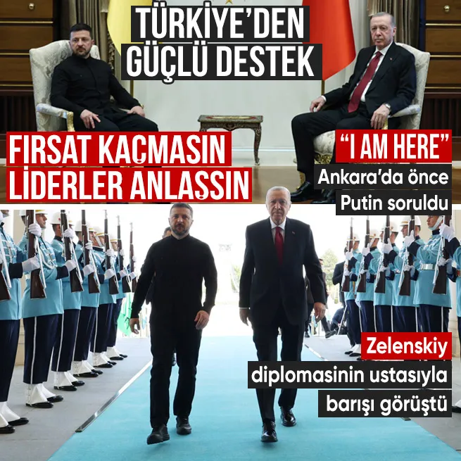 Külliyede kritik görüşme! Başkan Erdoğan Zelenskiyi kabul etti