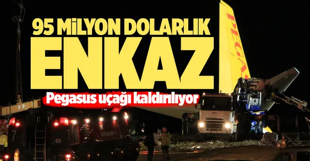 Pegasus enkazı kaldırılıyor