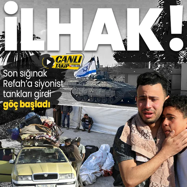 Hamas barış soykırımcı İsrail savaş dedi! Katliam ordusu Refaha girdi göç başladı: Giriş ve çıkışlar kapatıldı
