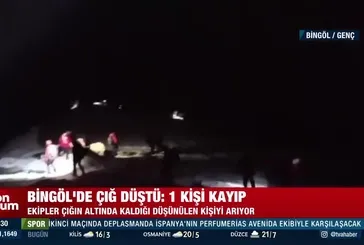 Bingöl'de çığ düştü! 1 kişi kayıp