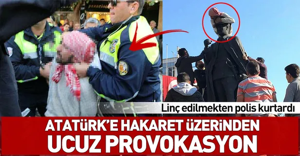 Atatürk heykeline çıkan balici linç edildi