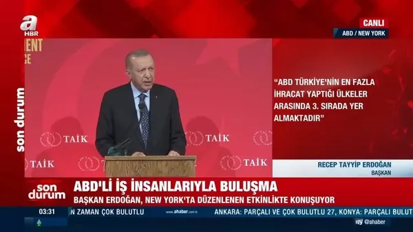 Son dakika: Başkan Erdoğan'dan ABD'de önemli açıklamalar: Türkiye ile ABD arasında ticaret hacmi 25 milyar dolara çıkacak-2