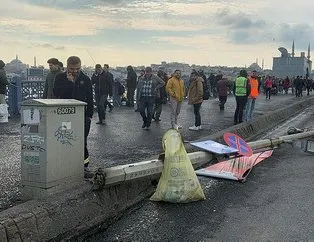 Galata Köprüsü’nde facianın eşiğinden dönüldü