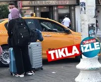 Taksim’de turistler yine taksiye binemedi