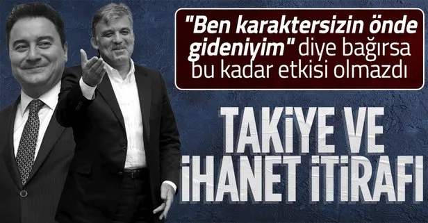Ben karaktersizin önde gideniyim