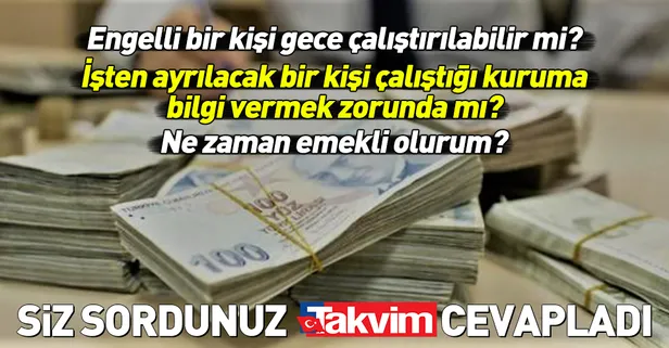 Engelli bir kişi gece çalıştırılabilir mi?