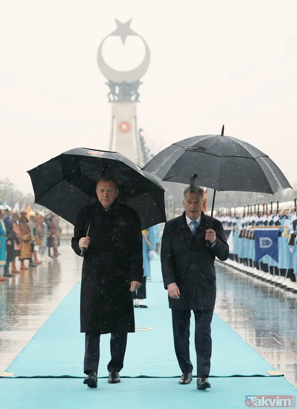 Başkan Erdoğan, Finlandiya Cumhurbaşkanı Niinistö'yü karşıladı! Dikkat çeken kareler... - 4