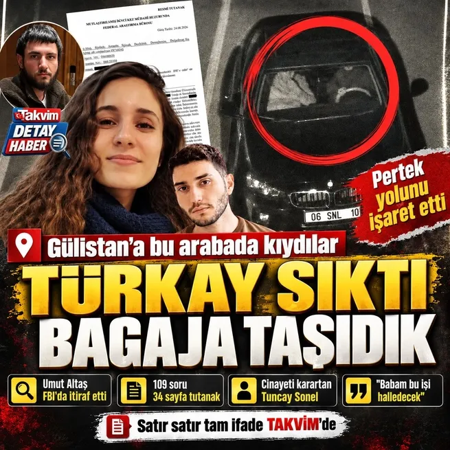 Gülistan Dokunun artık faili belli! Cinayete tanık oldum diyen Umut Altaşın FBI ifadesi TAKVİMde: Perteki işaret etti