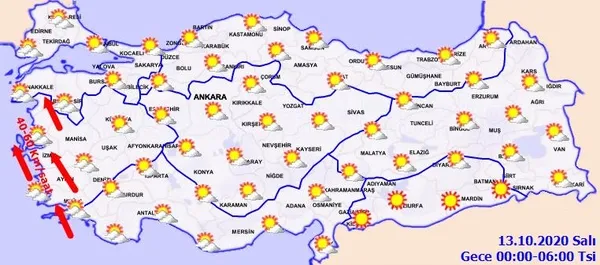 Meteoroloji'den son dakika uyarısı! Kuvvetli sağanak ve fırtına gelecek... | 13 Ekim HAVA DURUMU-3