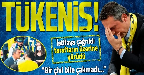 Tükenmişlik sendromu! Fenerbahçe Başkanı Ali Koç önce istifaya çağrıldı sonra da taraftarın üzerine yürüdü