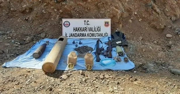 Hakkari'de PKK'ya ait mühimmat ele geçirildi