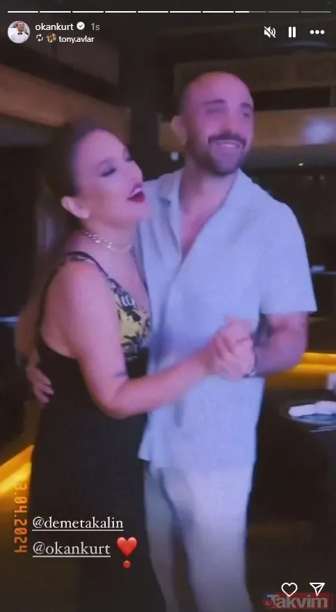 Demet Akalın ve Okan Kurt aşka geldi! Doğum gününde el ele verip dans ettiler! O anları Esra Balamir paylaştı... - 6
