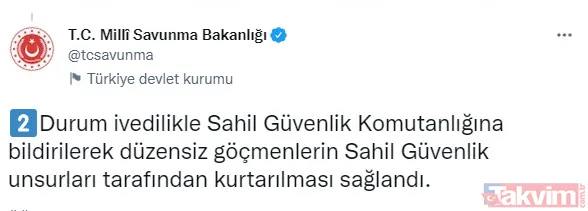 SON DAKİKA: Milli Savunma Bakanlığı: Çeşme'de Yunaninstan göçmenleri lastik bota bindirip Türkiye'ye itti! İşte o anlar - 9