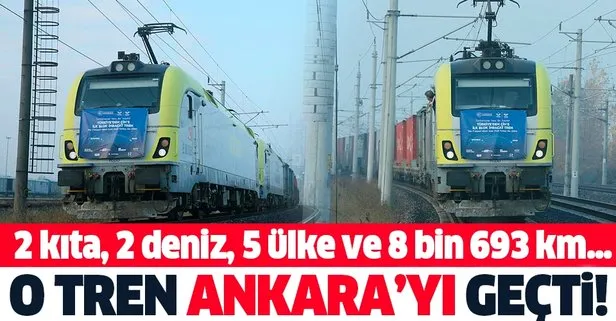8 bin 693 kilometre yol kat edecek: Türkiye’den Çin’e ürün taşıyan ilk ihracat treni Ankara’dan geçti