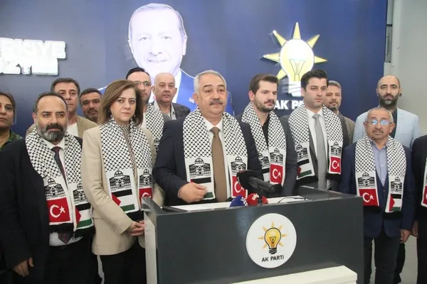 Son dakika: AK Parti'den İsrail'in katliamına 81 ilde ortak basın açıklaması: Abluka savaş değil katliamdır-3