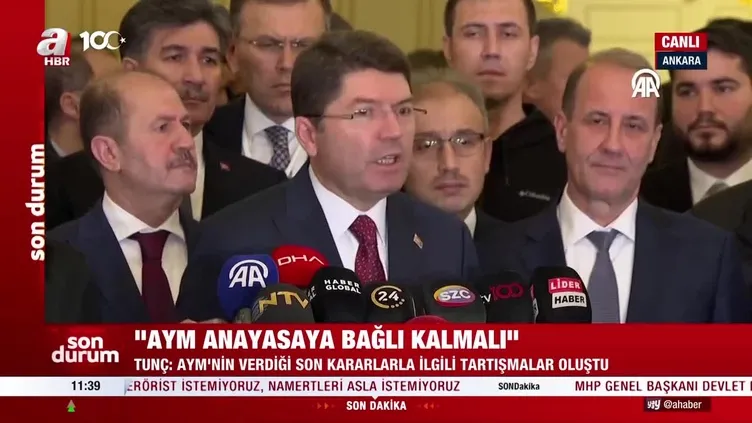 Adalet Bakanı Yılmaz Tunç'tan dokunulmazlık açıklaması
