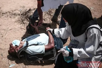 İsrail askerleri Gazze sınırında 100 Filistinliyi yaraladı