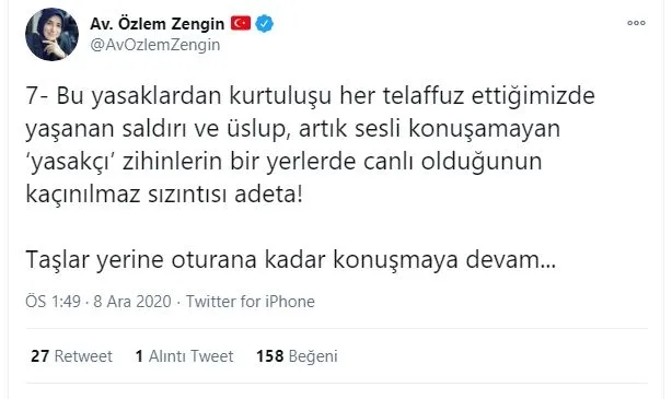SON DAKİKA: AK Parti Milletvekili Özlem Zengin’den başörtüsü yasakçılarına sert tepki: Mazereti olamaz-2