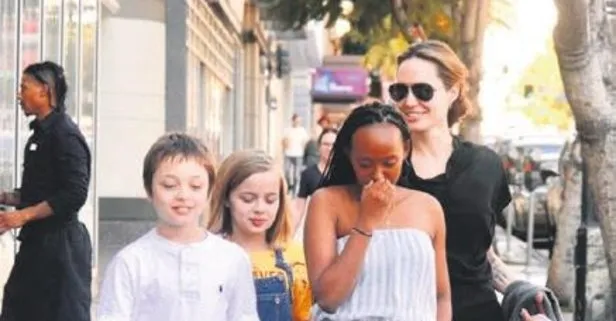 Brad Pitt’ten ayrılan Angelina Jolie çocuklarıyla Suşi yedi