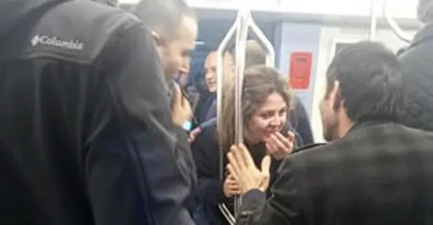 Ankara metrosunda bir garip olay! Kafası tutunma direklerine sıkışan kadını itfaiye kurtardı