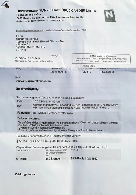 Samsun’da yaşanan 48 yaşındaki Muharrem Şengül hiç gitmediği Avusturya'da trafik cezası yedi-2