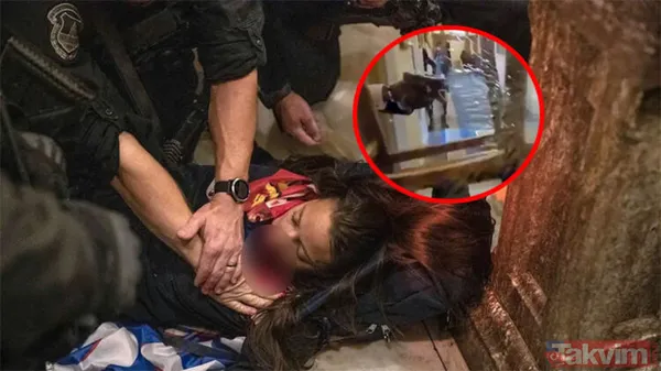 Dünya bu olayı konuşuyor! Basılan ABD kongre binası bu hale geldi! Kaosta öldürülen kadının kimliği belli oldu! - 1