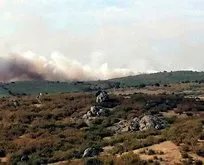 Bulgaristan sınırında orman yangını