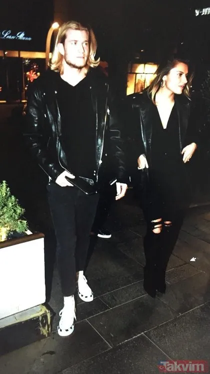Beşiktaş’ın yıldız oyuncusu Loris Karius ve sevgilisi Sophia Thomalla yemek çıkışı gazetecileri görünce...