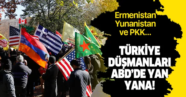 Türkiye düşmanları Ermenistan, Yunanistan ve PKK ABD'de yan yana