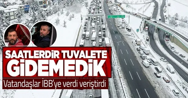 İstanbul’da kar esareti! Vatandaşlar çileden çıktı: Saatlerdir tuvalete gidemedik