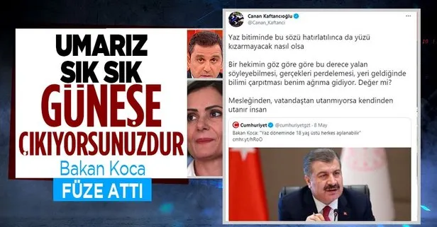 Bakan Koca'dan Kaftancıoğlu'na aşı göndermesi