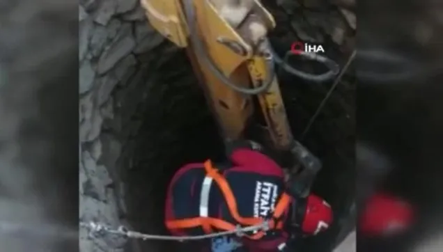 Kurbanlık facia! Dana kuyuya düştü