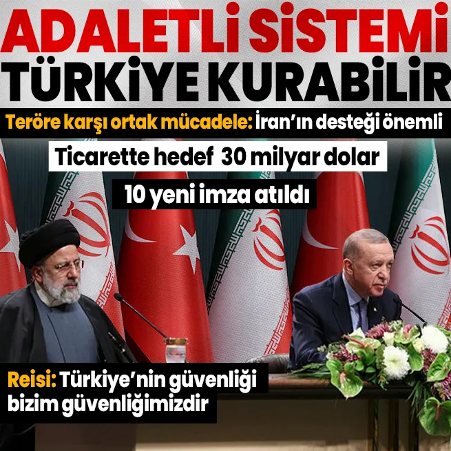 10 yeni anlaşmanın imzaları atıldı! Başkan Erdoğan ve İran Cumhurbaşkanı Reisi ortak basın açıklaması: Terörle mücadele vurgusu