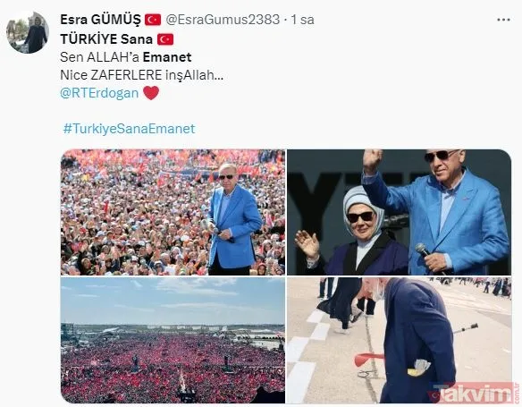 'Yüzyılın Mitingi'ne gidemeyen milyonlar sosyal medyada #TürkiyeSanaEmanet etiketinde buluştu - 10