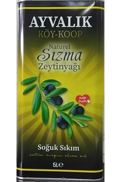 Ayvalık Köy Kooperatifi markalı Naturel Sızma Zeytinyağı 5L ürününde tohum yağları karıştırıldığı tespit edildi. (Foto: Sosyal medya)
