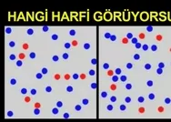 Kırmızı noktaların birleştiği yerdeki gizli harfi bulan tam bir üstün yetenek sahibi çıkıyor