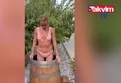 Çağla Şıkel, oğlu Kuzey'le buz dolu bir fıçıya girdikleri anları paylaştı! Fit fiziğiyle kendine hayran bıraktı