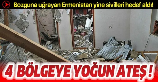 Son dakika: Bozguna uğrayan Ermenistan'dan sivillere alçak saldırı! O bölgelere yoğun ateş açtı