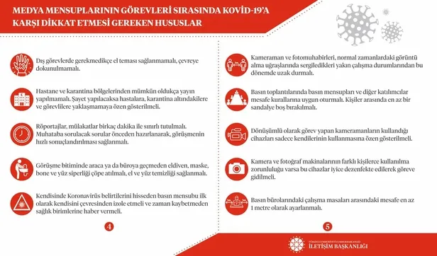 İletişim Başkanlığından gazetecilere Kovid-19 rehberi: İşte dikkat edilmesi gereken hususlar-3