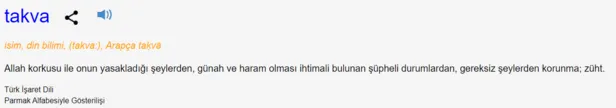 Takva Ne Demek? Takva Kelimesinin TDK Sözlük Anlamı Nedir?-1