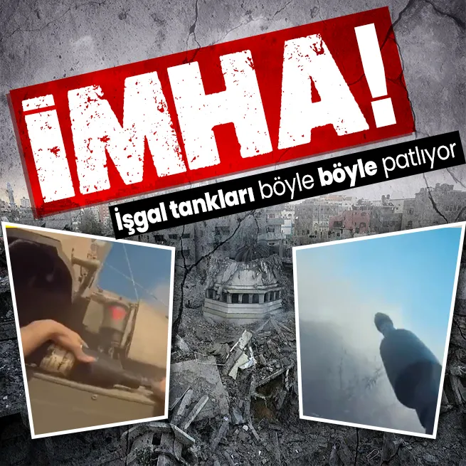 İşgal tankları böyle imha edildi! İzzeddin El-Kassam Tugayları görüntüleri paylaştı