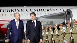 Başkan Erdoğan Erbil’de! Resmi törenle karşılandı: Neçirvan Barzani, Mesrur Barzani ve Mesut Barzani ile görüştü